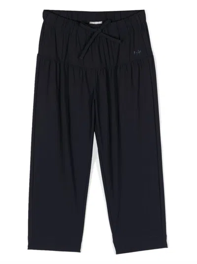 Il Gufo Kids' Drawstring-waist Pants In Blue
