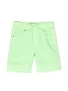 Il Gufo Drawstring-waist Stretch-cotton Shorts In Green