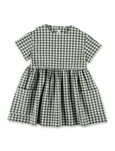 Il Gufo Kids' Dress Check Pocket In Grün