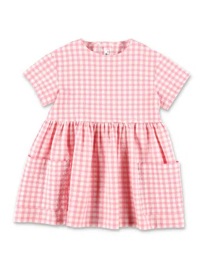 Il Gufo Kids' Dress Check Pocket In Pink