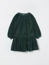 Il Gufo Ruched Dress In Green
