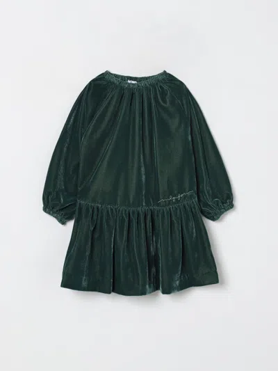 IL GUFO DRESS IL GUFO KIDS COLOR FOREST GREEN,H36010075