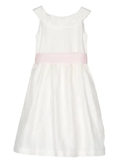 Il Gufo Linen-blend Dress In White