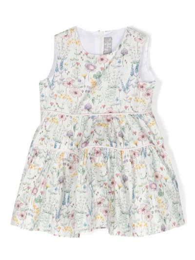 Il Gufo Kids' Abito A Fiori In White