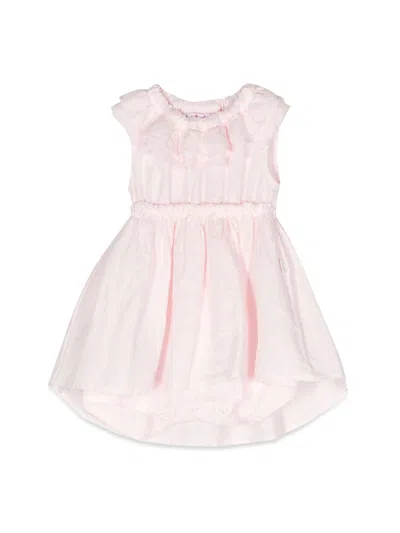 Il Gufo Mini Dress With Ruffle Collar For Baby Girls In Pink