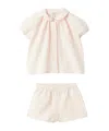 Il Gufo Gingham-pattern Shorts Set In White
