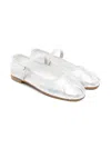 Il Gufo Elastic-strap Leather Ballet Flats In Metallic