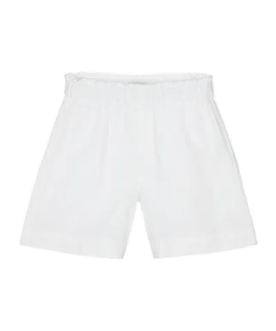 Il Gufo Elastic Waist Shorts In White