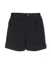 Il Gufo Boys Blue Cotton Shorts In Blue