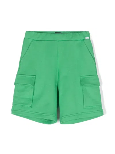 Il Gufo Kids' Elasticated-waist Cotton Shorts In Green