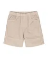 Il Gufo Elasticated-waist Cotton Shorts In Nude
