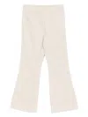 Il Gufo Elasticated-waist Flared Trousers In Neutral