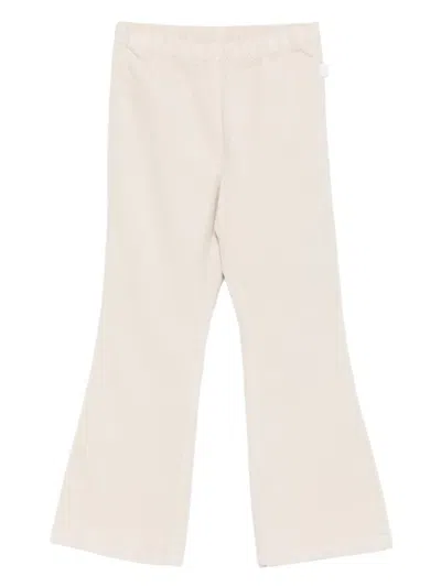 Il Gufo Kids' Elasticated-waist Flared Trousers In Neutral