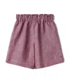 Il Gufo Elasticated-waist Linen Shorts In Gray