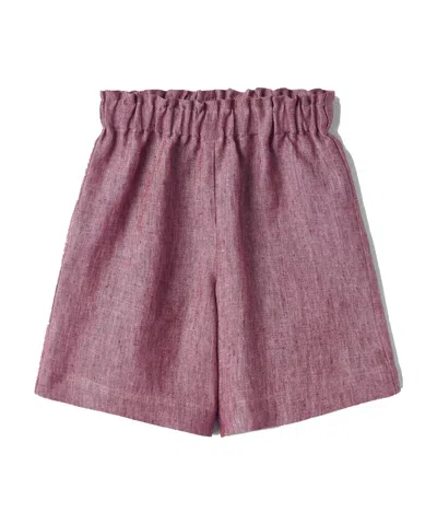 Il Gufo Elasticated-waist Linen Shorts In Gray