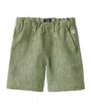 Il Gufo Sage Green Linen Bermuda Shorts In Green