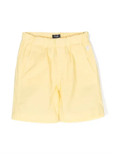 Il Gufo Kids' Elasticated-waist Stretch-cotton Shorts In Yellow