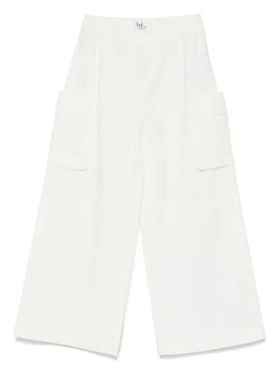 Il Gufo Kids' Elasticated-waist Trousers In White