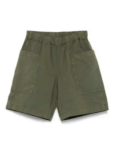 Il Gufo Kids' Elasticated-waistband Shorts In Green