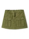 Il Gufo Elasticated Waistband Skirt In Green