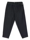 Il Gufo Elasticated-waistband Straight-leg Jeans In Blue