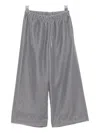 Il Gufo Elasticated-waistband Velvet Trousers In Gray