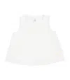 Il Gufo Embroidered Daisy Top In White