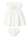 Il Gufo Embroidered Linen Dress In White