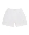 Il Gufo Embroidered-logo Cotton Shorts In White
