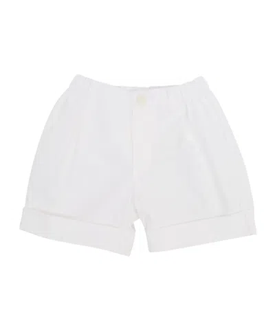 Il Gufo Embroidered-logo Cotton Shorts In White