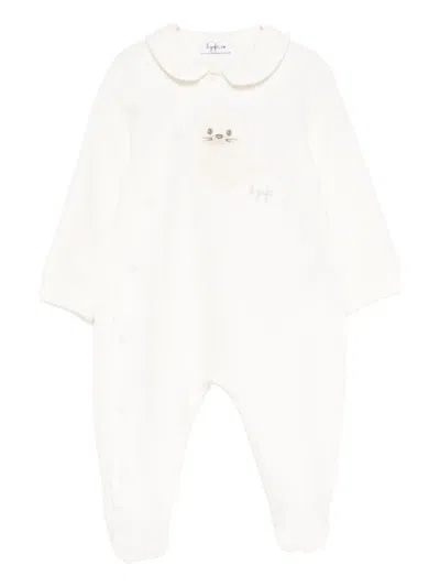 Il Gufo Babies' Embroidered Pajamas In White