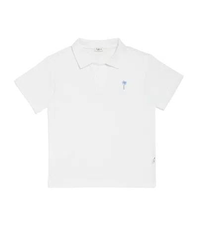 Il Gufo Kids' Embroidered Palm Tree Polo Shirt In White