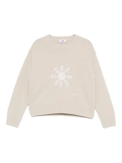 Il Gufo Kids' Embroidered Sweater In Neutral