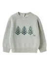 Il Gufo Embroidered Wool Sweater In Gray
