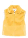 Il Gufo Faux-fur Gilet In Yellow