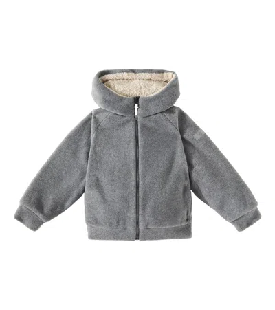 Il Gufo Kids' Faux Fur Jacket In Grigio