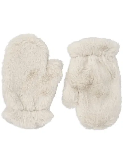 Il Gufo Kids' Faux-fur Mittens In White