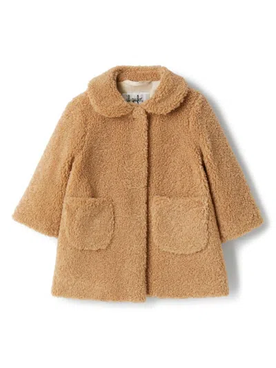 Il Gufo Babies' Faux-shearling Coat In Brown