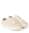 Il Gufo Faux Shearling Sneakers In Beige