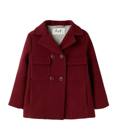 Il Gufo Felted Coat In Red