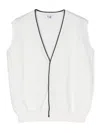 Il Gufo Fine-knit Gilet In White