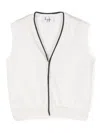 Il Gufo Fine-knit Gilet In White