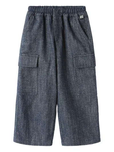 Il Gufo Kids' Flap-pocket Trousers In Blue