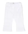 Il Gufo Flared Cotton Jeans In White