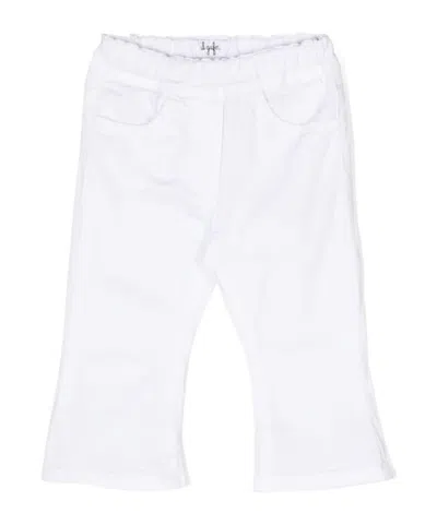 Il Gufo Flared Cotton Jeans In White