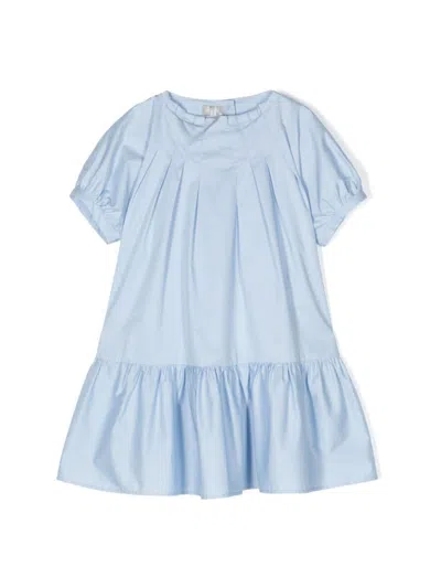 Il Gufo Kids' Flared Dress In Azure