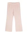 Il Gufo Flared Velvet Trousers In Nude