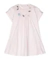 Il Gufo Floral-appliqué Flared Dress In White