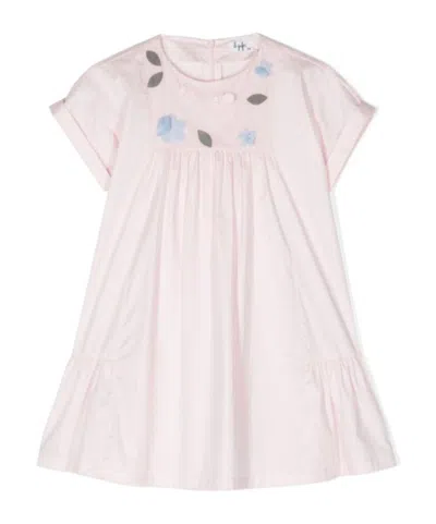 Il Gufo Floral-appliqué Flared Dress In White
