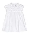 Il Gufo Floral-appliqué Poplin Midi Dress In White